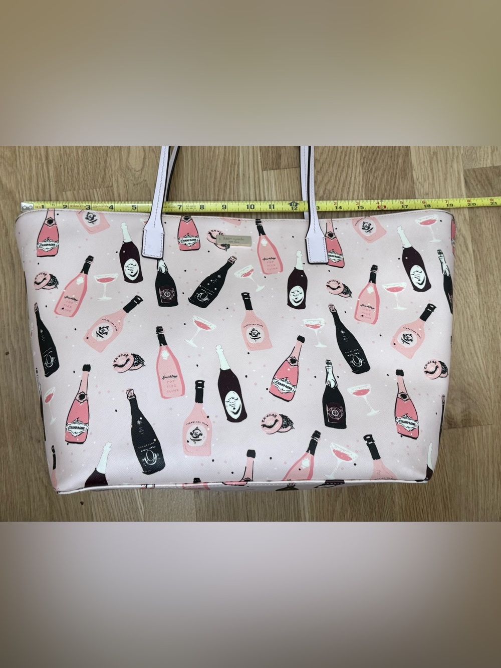 Kate Spade Shore Street Margareta Champagne Tote Bag & Matching Wristlet Pop Art - Picture 3 of 14